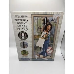 Instant Screen Butterfly Mesh Door Screen 40"x83"  Magnetic - Keeps Bugs Out